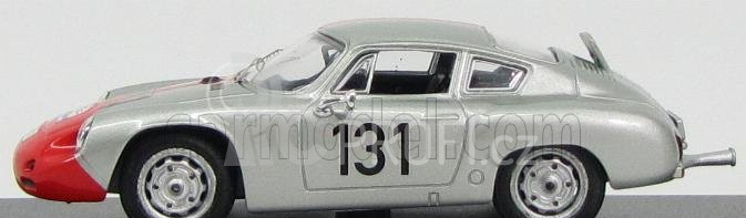 Best-model Porsche Abarth N 131 Tour De France 1961 Walter - Strahle 1:43 Silver Red