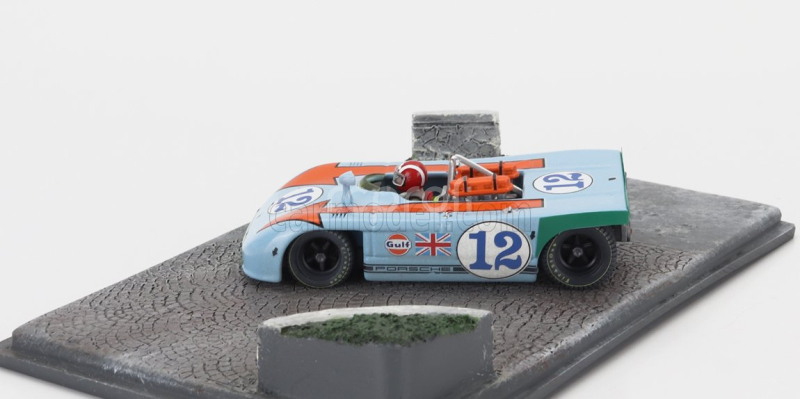 Best-model Porsche Diorama - 908/03 Spider N 12 Targa Florio 1970 Joseph Siffert 1:43 Světle Modrá Oranžová