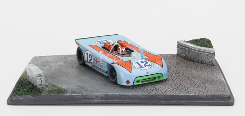 Best-model Porsche Diorama - 908/03 Spider N 12 Targa Florio 1970 Joseph Siffert 1:43 Světle Modrá Oranžová