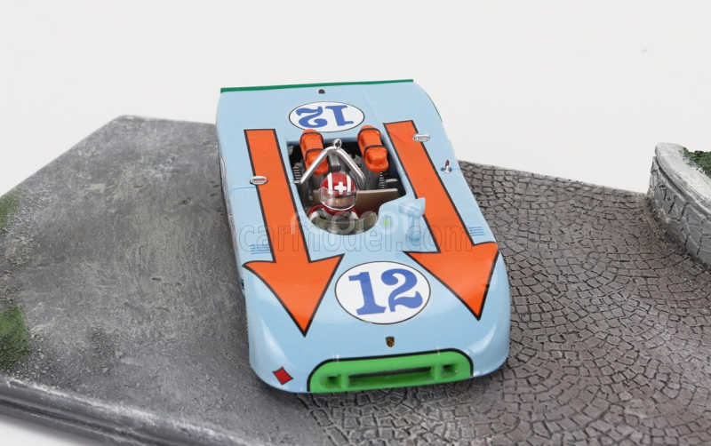Best-model Porsche Diorama - 908/03 Spider N 12 Targa Florio 1970 Joseph Siffert 1:43 Světle Modrá Oranžová