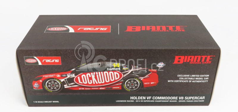 Biante model cars Holden Vf Commodore V8 Team Lockwood Racing N 14 1:18, červená