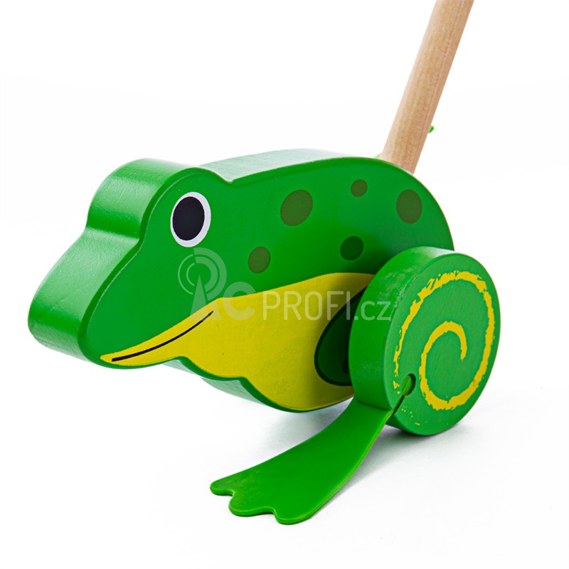 Bigjigs Baby Dřevěný jezdík Žabička