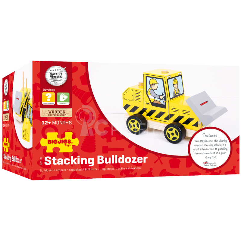 Bigjigs Baby Nasazování buldozer