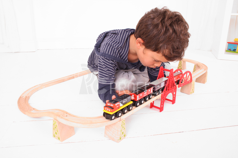 Bigjigs Rail CN nákladní vlak + koleje