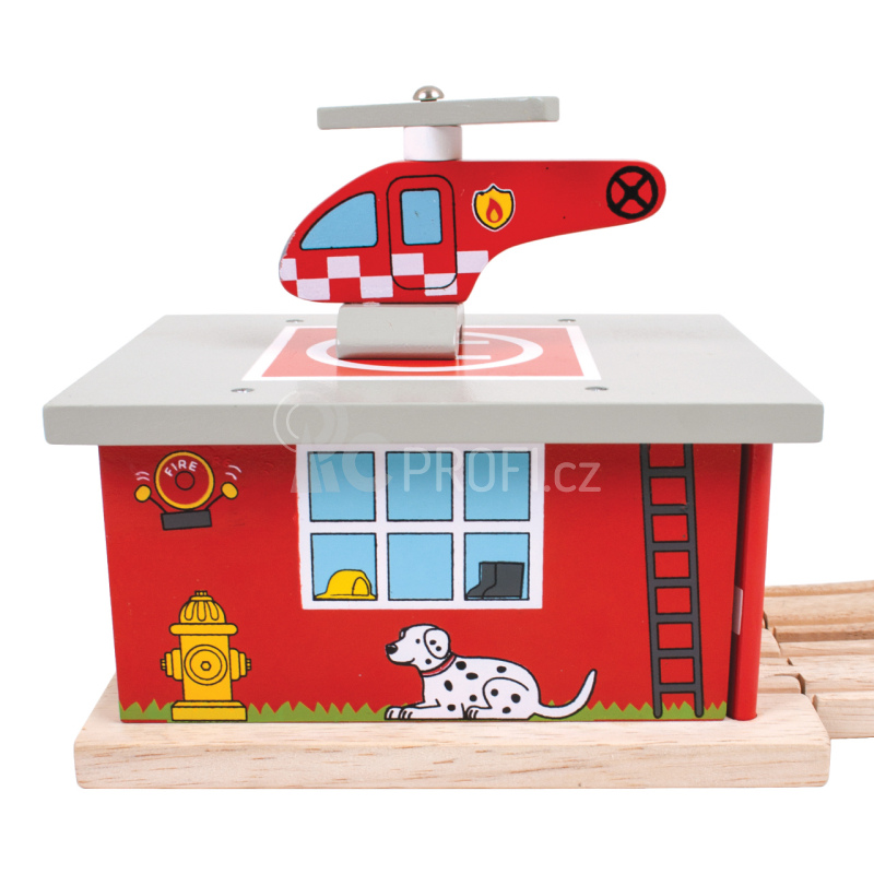 Bigjigs Rail Depo hasičská stanice - poškozený obal