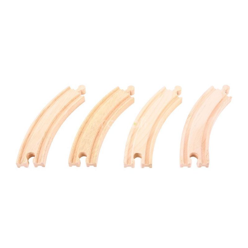 Bigjigs Rail Dlouhé kruhové koleje 17 cm 4 ks - poškozený obal