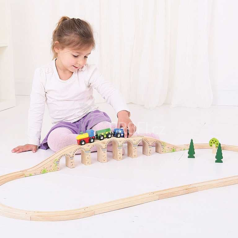 Bigjigs Rail Dlouhý železniční most poškozený obal
