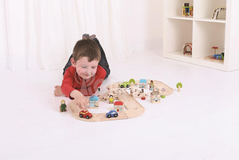 Bigjigs Rail Dřevěná autodráha osmička