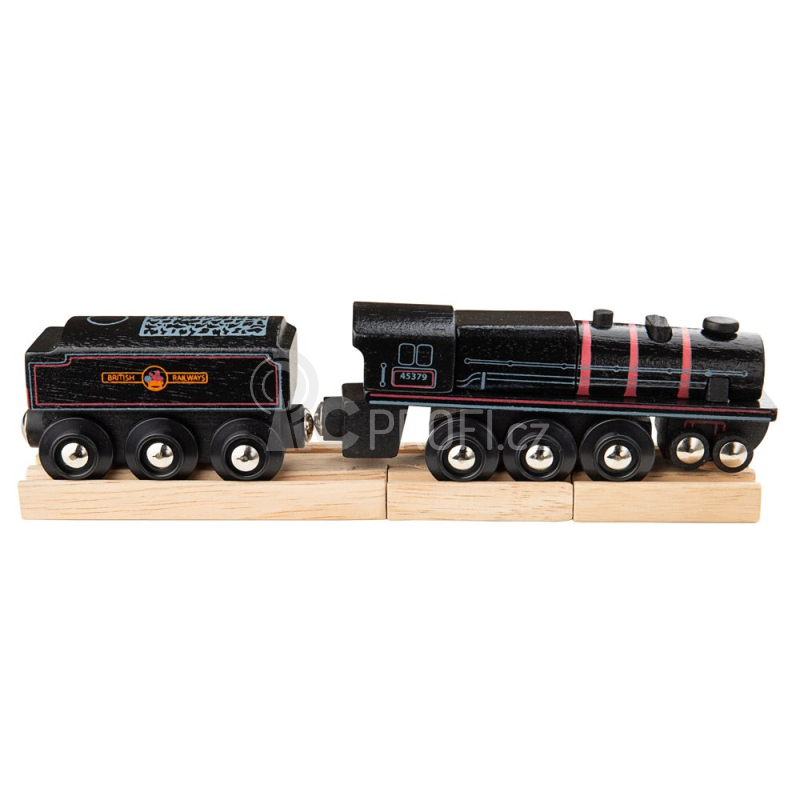 Bigjigs Rail Dřevěná replika lokomotivy Black 5 engine