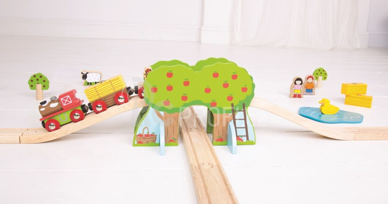 Bigjigs Rail dřevěná vláčkodráha farma - poškozený obal