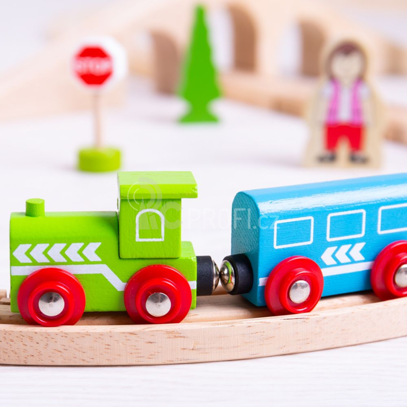 Bigjigs Rail Dřevěná vláčkodráha osmička