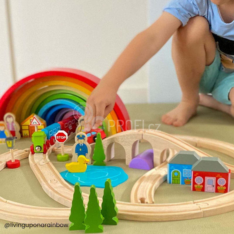 Bigjigs Rail Dřevěná vláčkodráha osmička