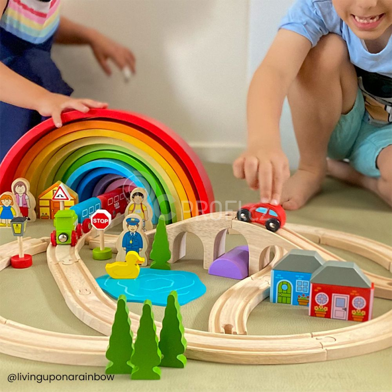 Bigjigs Rail Dřevěná vláčkodráha osmička