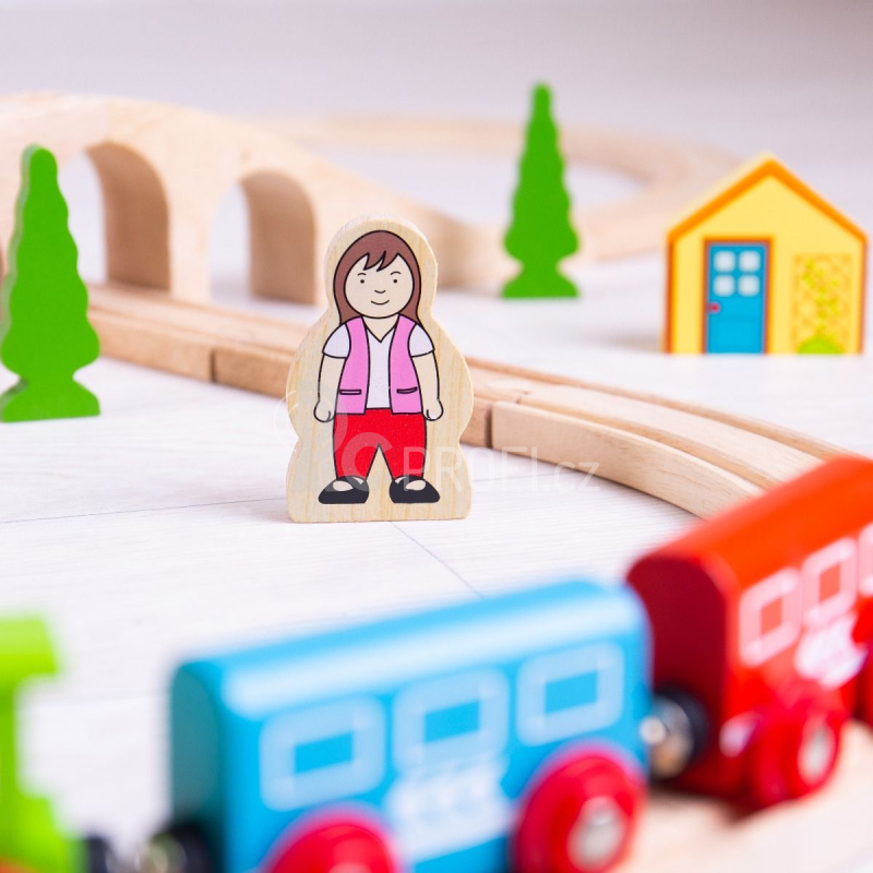 Bigjigs Rail Dřevěná vláčkodráha osmička