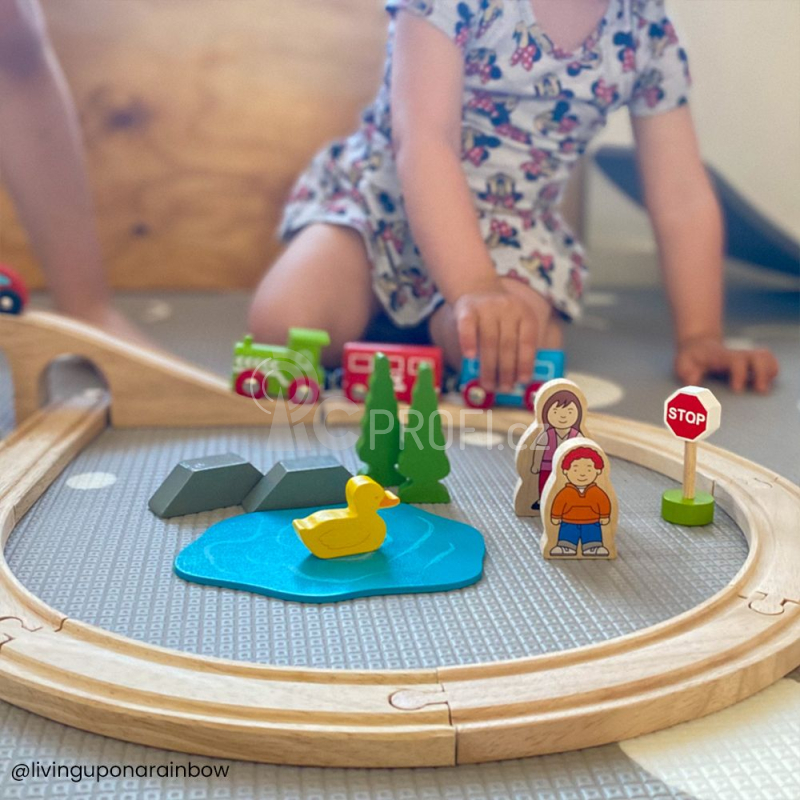 Bigjigs Rail dřevěná vláčkodráha osmička - poškozený obal