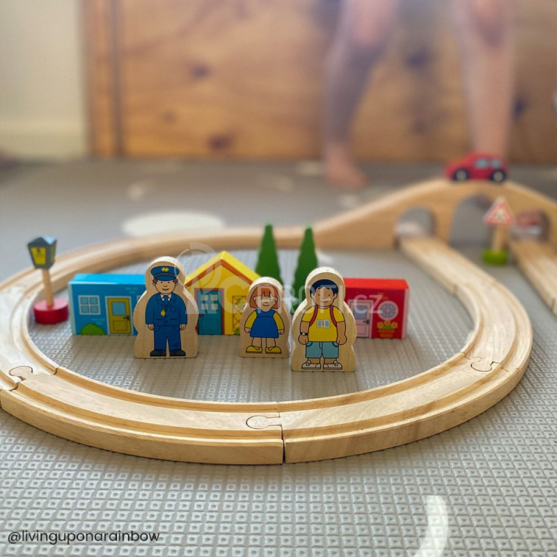 Bigjigs Rail dřevěná vláčkodráha osmička - poškozený obal