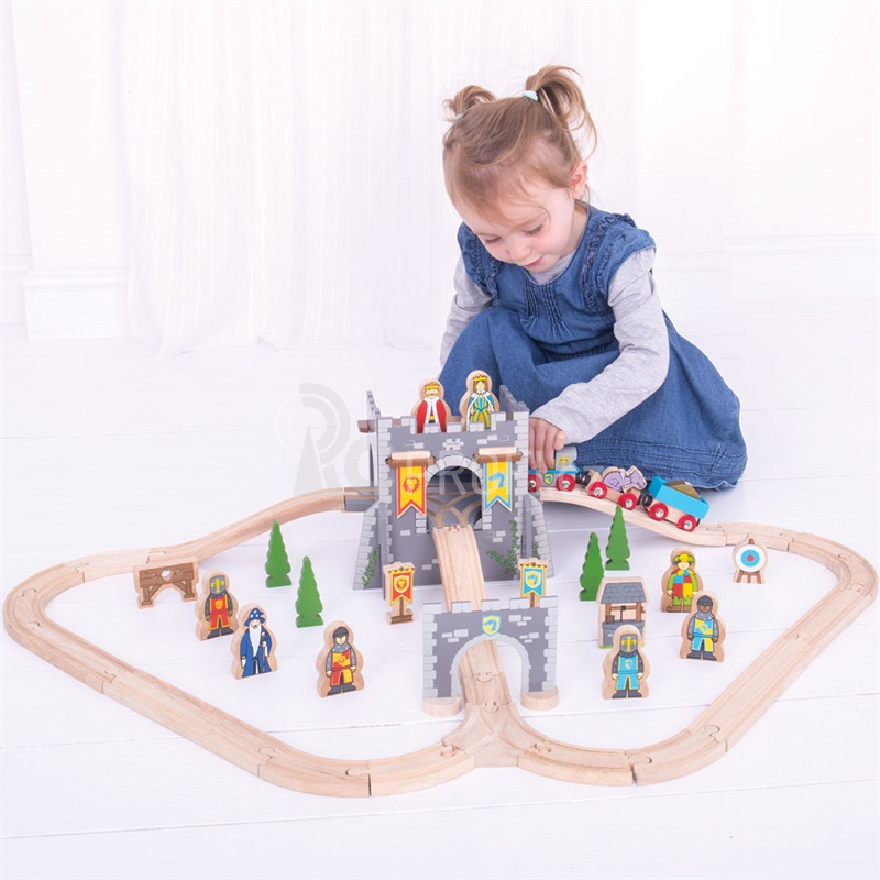 Bigjigs Rail Dřevěná vláčkodráha Středověk