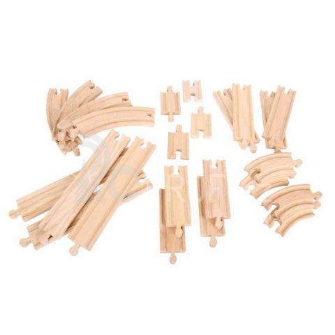 Bigjigs Rail Dřevěné koleje set 24 dílů poškozený obal