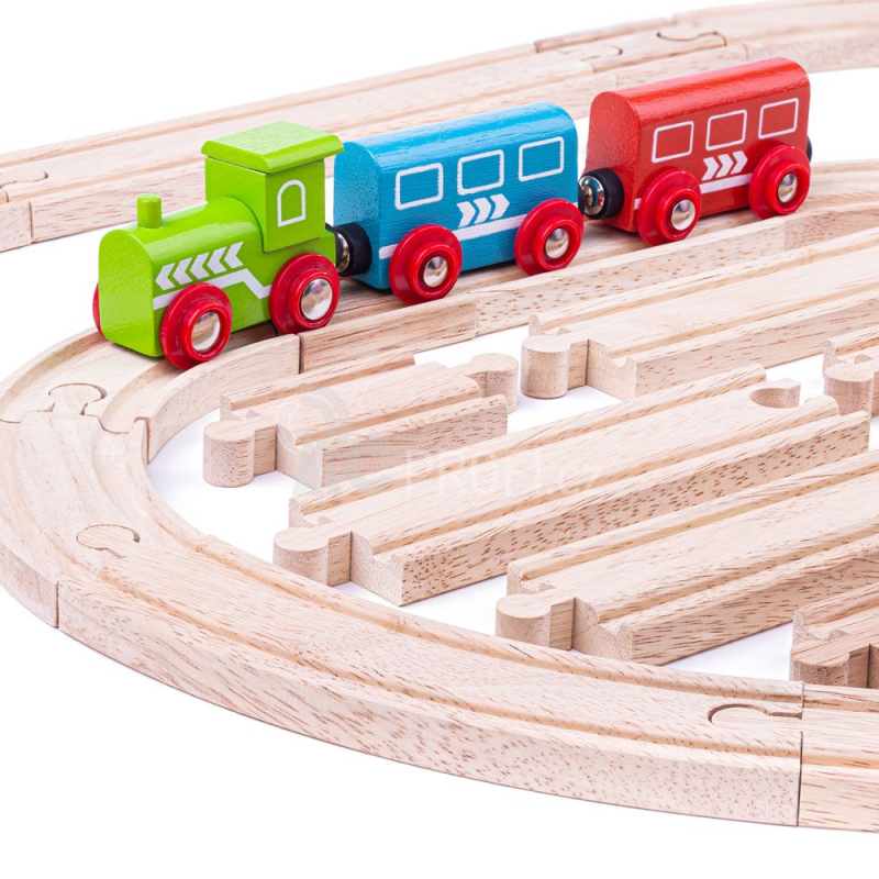 Bigjigs Rail Dřevěné koleje set 24 dílů poškozený obal