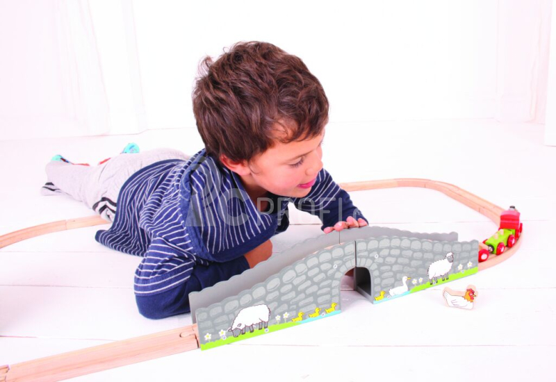 Bigjigs Rail Farma most s tunelem - poškozený obal
