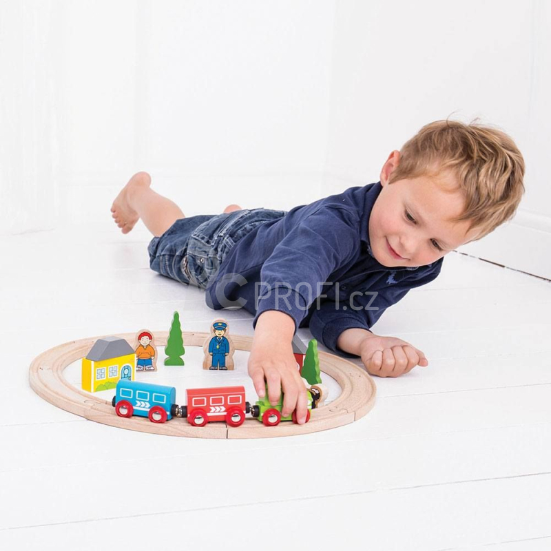 Bigjigs Rail Moje první vláčkodráha 19 dílů