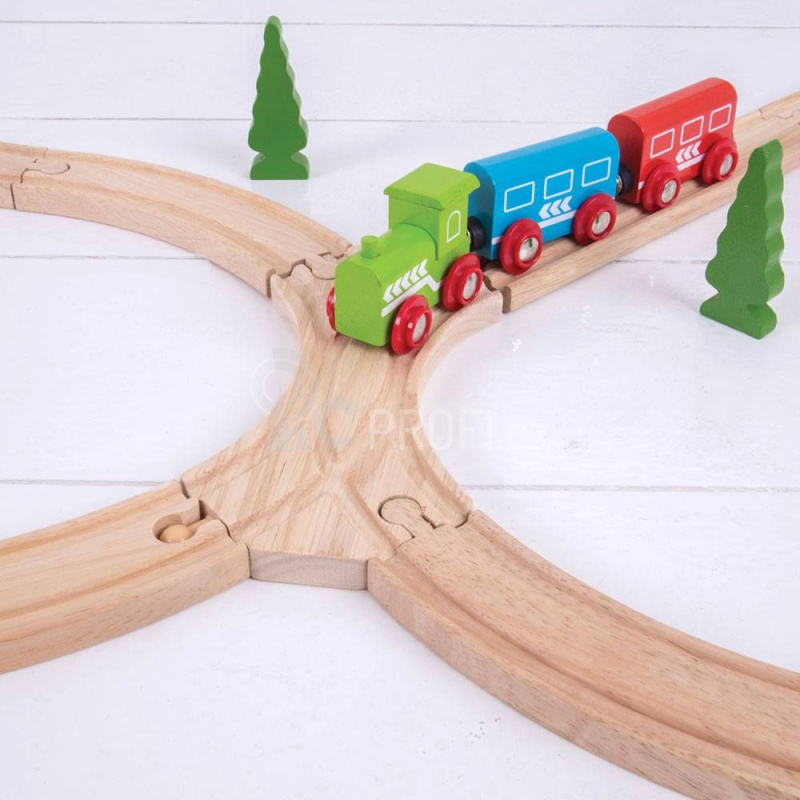 Bigjigs Rail Spojená symetrická výhybka 2 ks