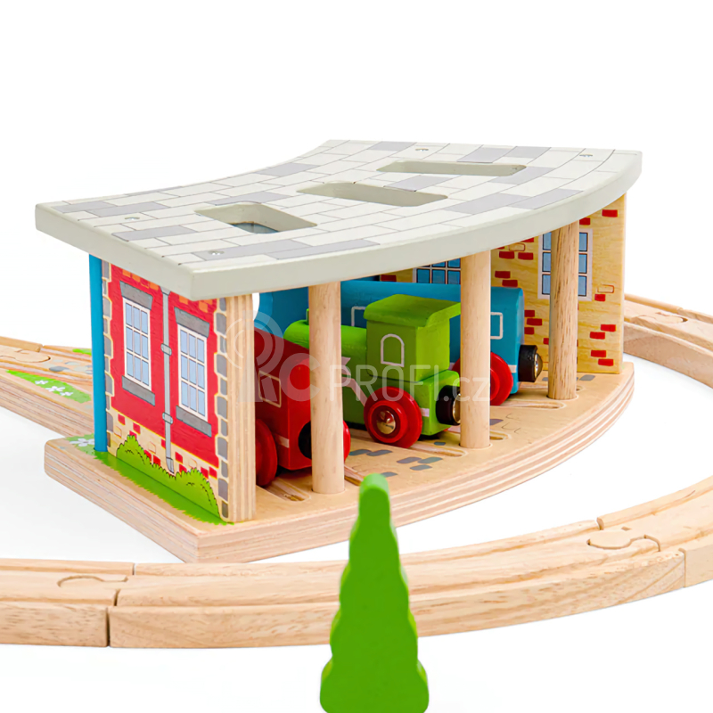 Bigjigs Rail Trojité depo s vraty