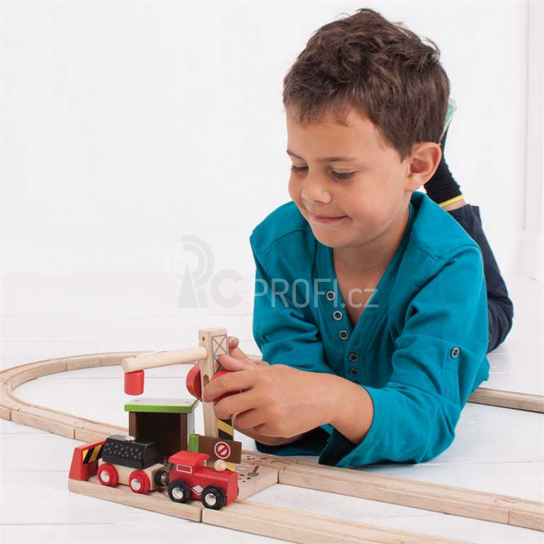 Bigjigs Rail Uhelný důl s jeřábem