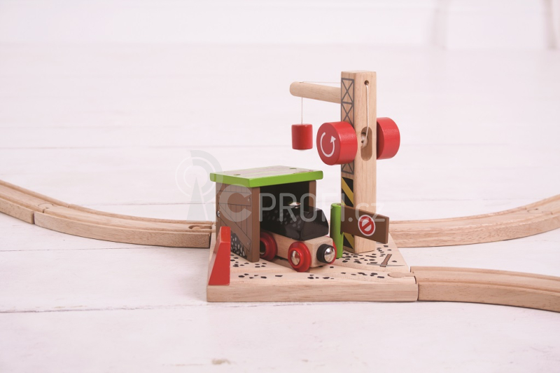 Bigjigs Rail Uhelný důl s jeřábem