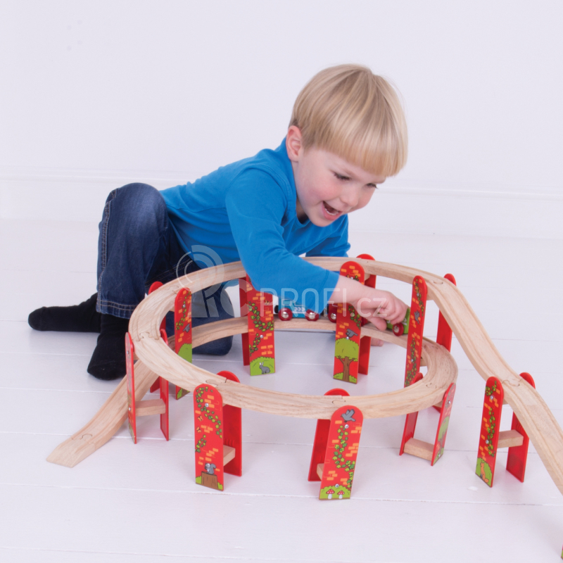 Bigjigs Rail Víceúrovňový set kolejí