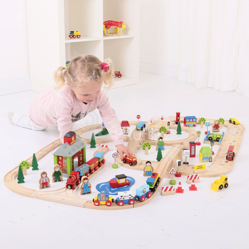 Bigjigs Rail Vláčkodráha a autodráha - poškozený obal