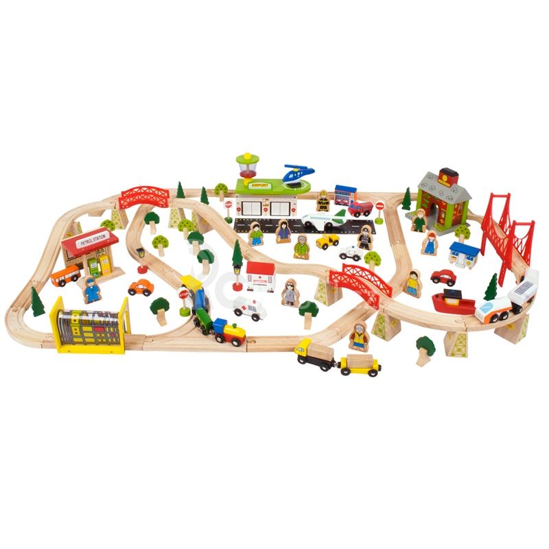 Bigjigs Rail Vláčkodráha doprava 125 dílů  - poškozený obal