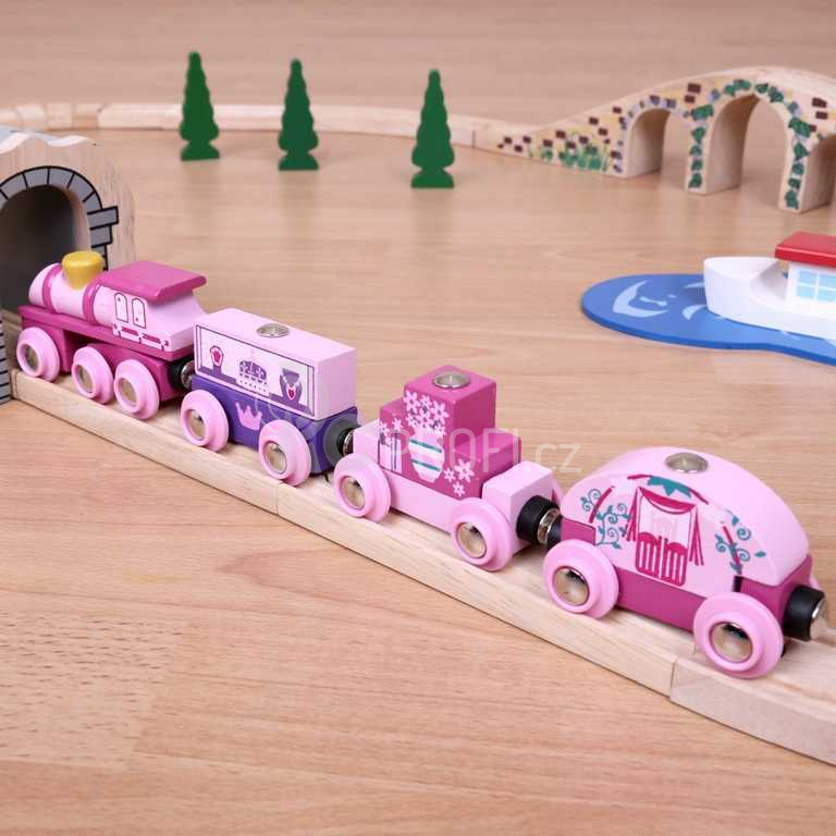 Bigjigs Rail Vlak pro princezny + 3 koleje