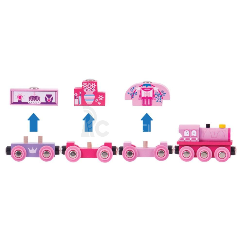 Bigjigs Rail Vlak pro princezny + 3 koleje