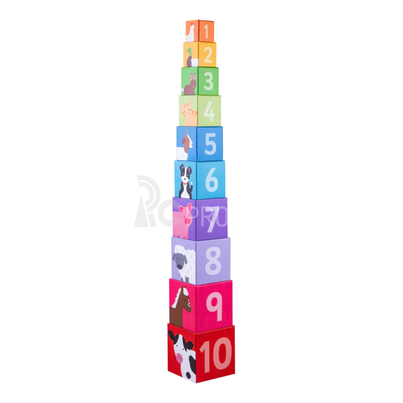 Bigjigs Toys didaktické kostky farma poškozený obal