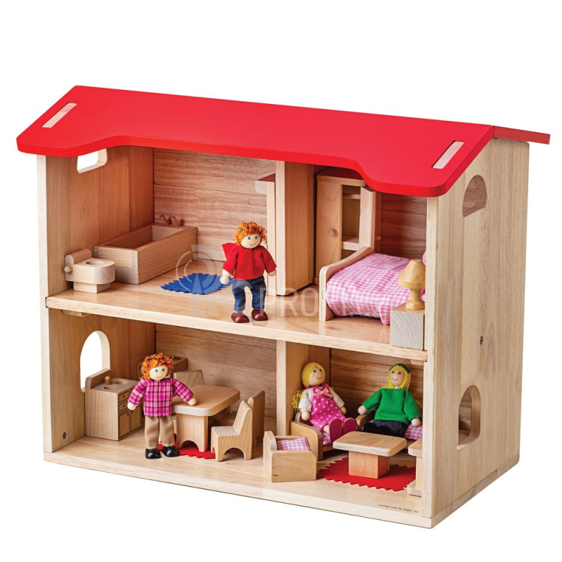 Bigjigs Toys Domeček pro panenky kompletní