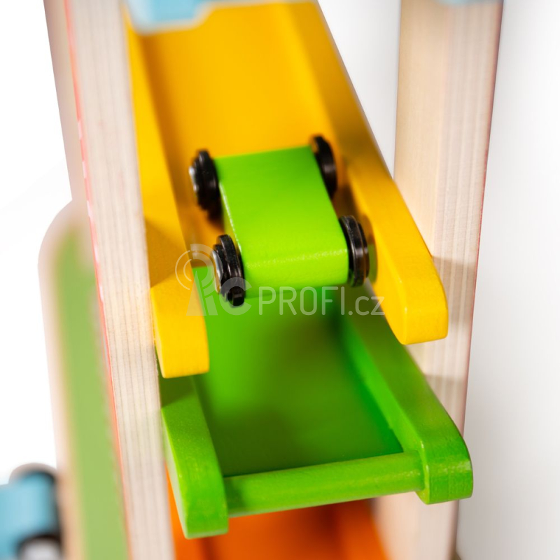 Bigjigs Toys Dřevěná automobilová závodní dráha
