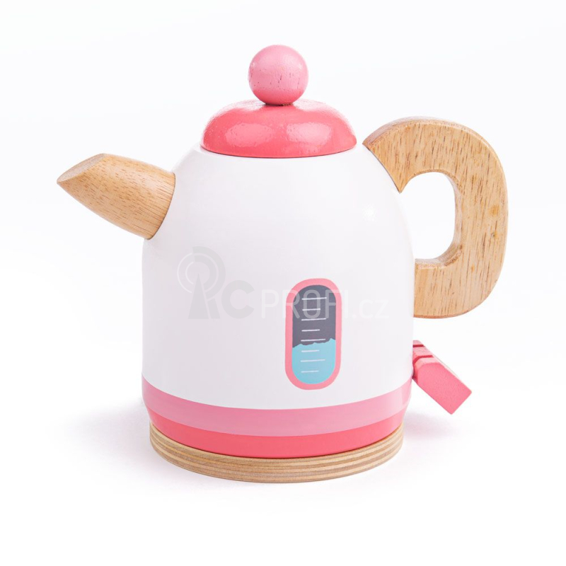 Bigjigs Toys Dřevěná konvice růžová