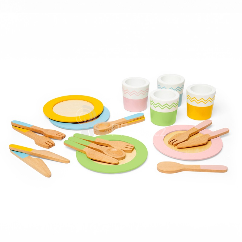 Bigjigs Toys Dřevěná servírovací sada