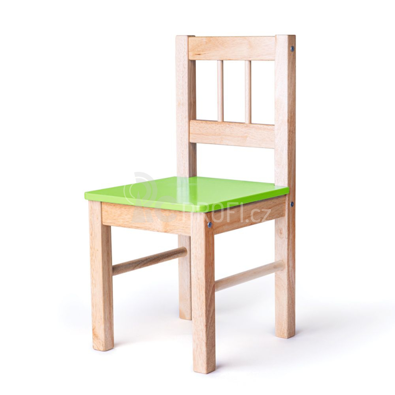 Bigjigs Toys Dřevěná židle zelená