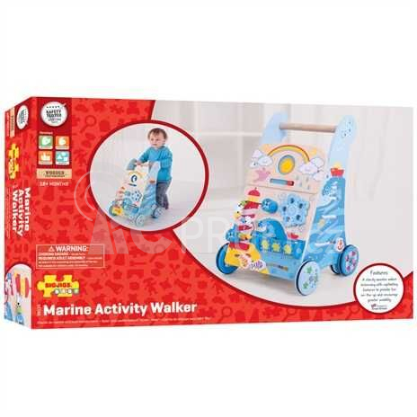 Bigjigs Toys Dřevěné aktivní chodítko moře - sleva