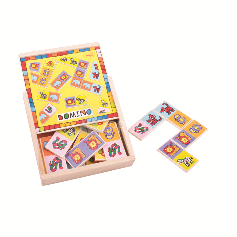 Bigjigs Toys Dřevěné domino se zvířátky