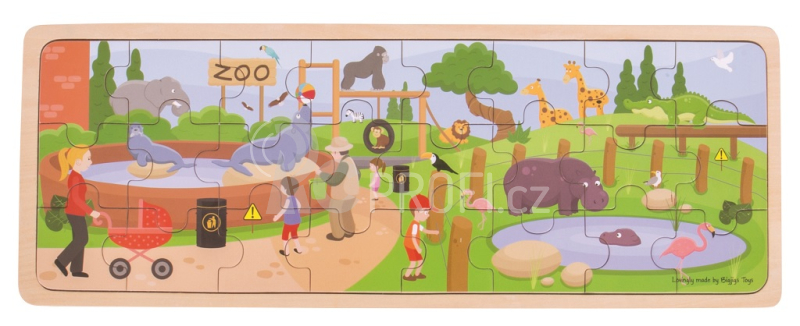 Bigjigs Toys Dřevěné puzzle ZOO