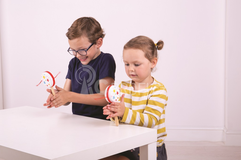 Bigjigs Toys Dřevěný rotační bubínek hvězdičky 1 ks