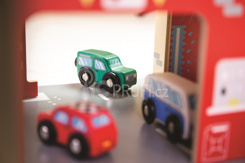 Bigjigs Toys Garáž s parkovištěm