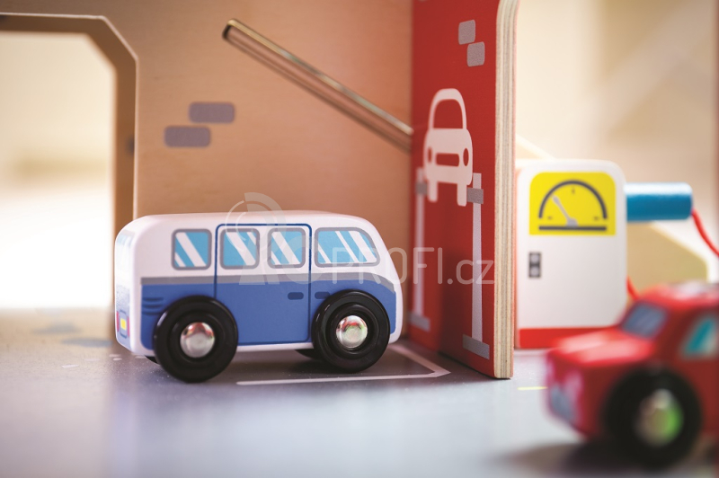 Bigjigs Toys Garáž s parkovištěm