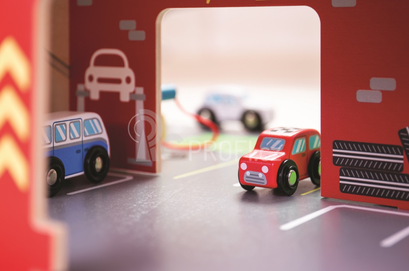 Bigjigs Toys Garáž s parkovištěm