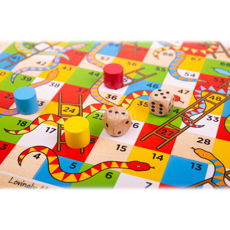 Bigjigs Toys Hadi a žebříky 2 - poškozený obal