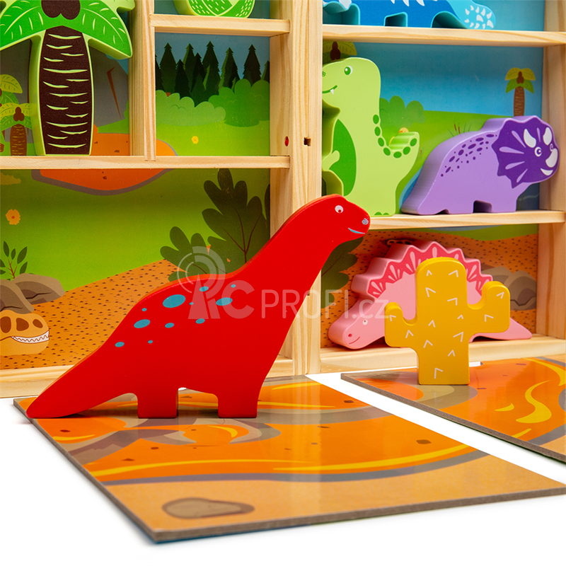 Bigjigs Toys Krabička na hraní dinosauři