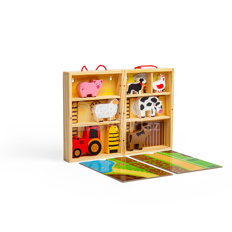 Bigjigs Toys Krabička na hraní farma zvířat